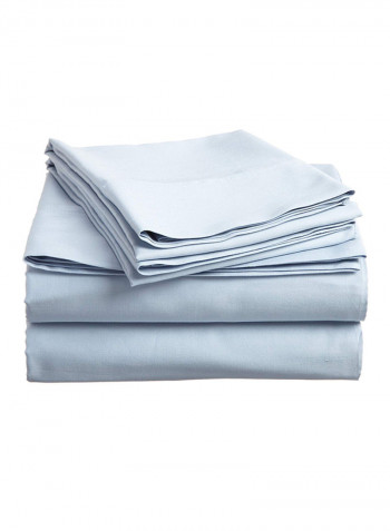 3-Piece Solid Pattern Twin XL Sheet Set Light Blue