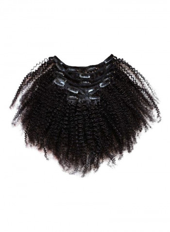 Afro Curly Clip-in Top Closure Wig Black 14 inch Black 14inch