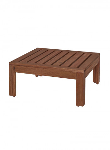 Outdoor Acacia Wooden Table Brown 24.75 x 24.75 x 11inch