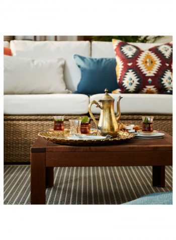 Outdoor Acacia Wooden Table Brown 24.75 x 24.75 x 11inch