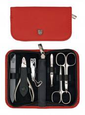 6-Piece Finger And Toe Nail Care Manicure And Pedicure Kit With Carry Case Multicolour