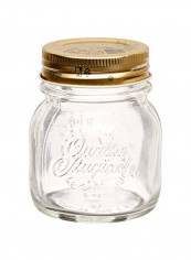 12-Piece Glass Jar Clear/Gold