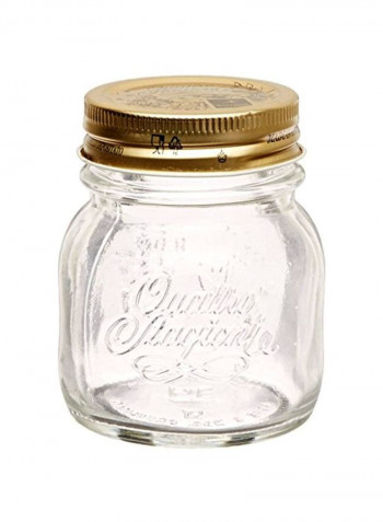 12-Piece Glass Jar Clear/Gold
