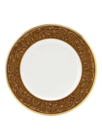 Palace Accent Plate White/Brown/Beige 9inch