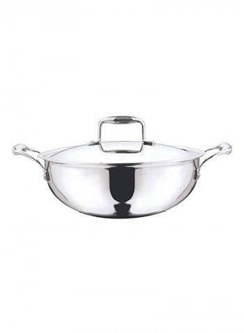 Stainless Steel Deep Pan Silver 18cm