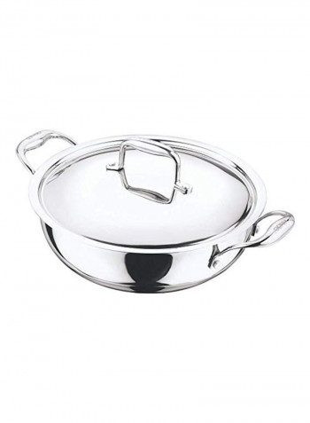 Stainless Steel Deep Pan Silver 18cm