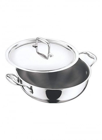 Stainless Steel Deep Pan Silver 18cm