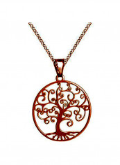 14k Rose Gold Plated Sterling Silver Pendant Necklace
