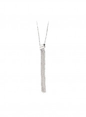 925 Sterling Silver Modern Fringe Lariat Necklace