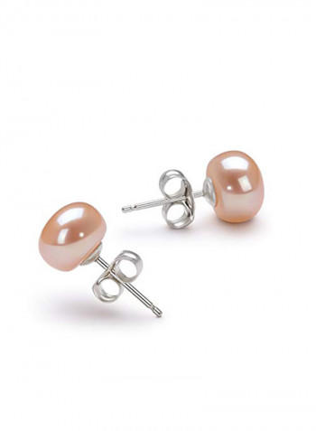 925 Sterling Silver Pearl Stud Earrings