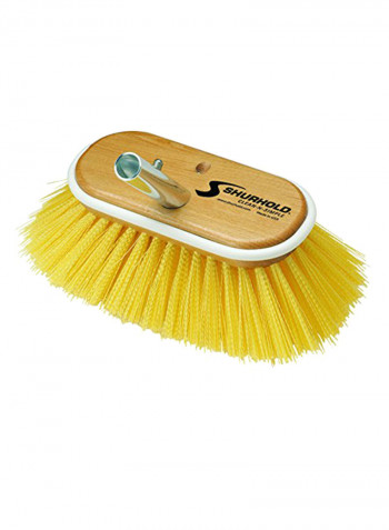6-Inch Deck Brush With Medium Polystyrene Bristles 16.49999998317X6.99999999286X26.699999972766inch