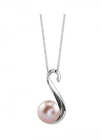 925 Sterling Silver Pearl Studded Pendant Necklace