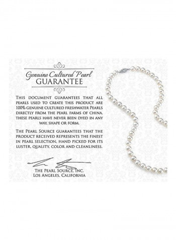 925 Sterling Silver Pearl Studded Pendant Necklace