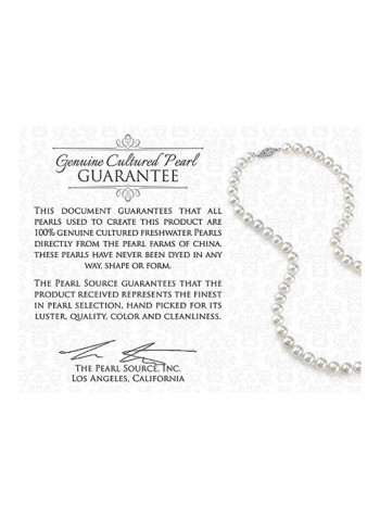 925 Sterling Silver Pearl Studded Pendant Necklace