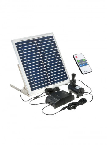 Multi-Functional Solar Power Fountain Black/White/Black 10x5.7x8cm