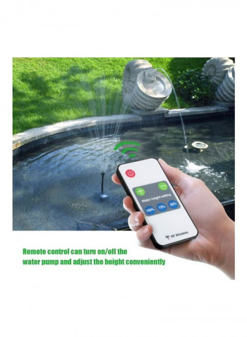 Multi-Functional Solar Power Fountain Black/White/Black 10x5.7x8cm