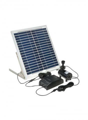Multi-Functional Solar Power Fountain Black/White/Black 10x5.7x8cm