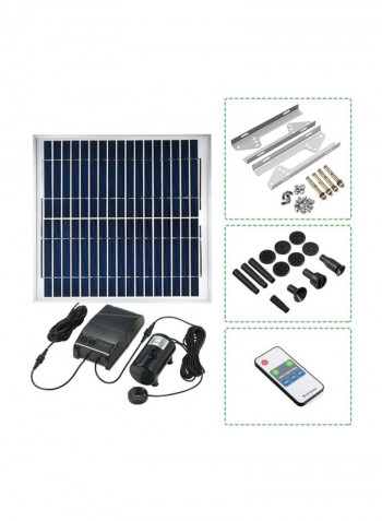 Multi-Functional Solar Power Fountain Black/White/Black 10x5.7x8cm