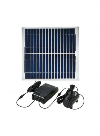 Multi-Functional Solar Power Fountain Black/White/Black 10x5.7x8cm