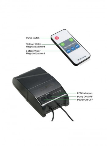 Multi-Functional Solar Power Fountain Black/White/Black 10x5.7x8cm
