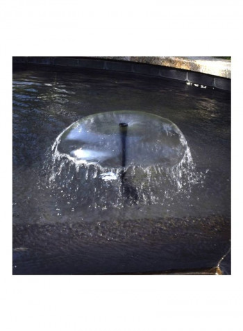 Multi-Functional Solar Power Fountain Black/White/Black 10x5.7x8cm