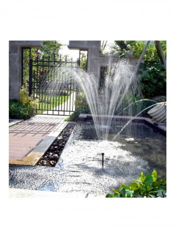 Multi-Functional Solar Power Fountain Black/White/Black 10x5.7x8cm