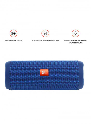 Flip 4 Waterproof Portable Bluetooth Speaker Blue