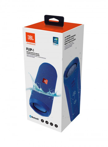 Flip 4 Waterproof Portable Bluetooth Speaker Blue