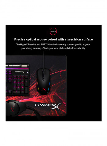 Gaming Mouse Pad Rubber Mat 60.0X42.0X0.4centimeter Black/Red