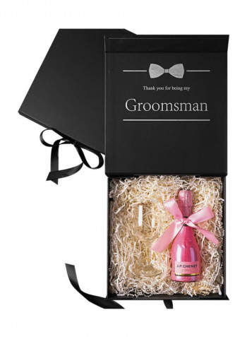 Set Of 5 Groomsman Gift Box Black