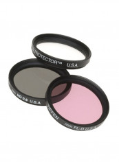 3-Piece Deluxe UV Protector Filter Kit 62millimeter Multicolour