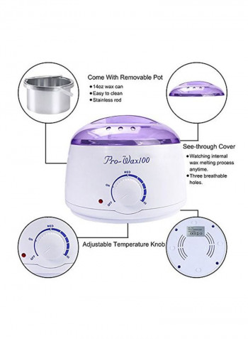 Electric Wax Heater White/Purple