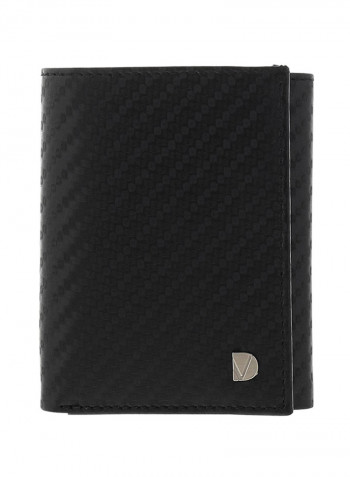 Tri-Fold Leather Wallet Black
