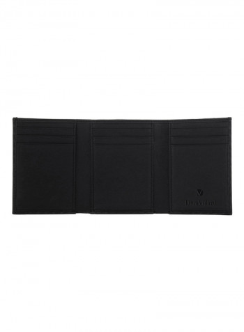 Tri-Fold Leather Wallet Black