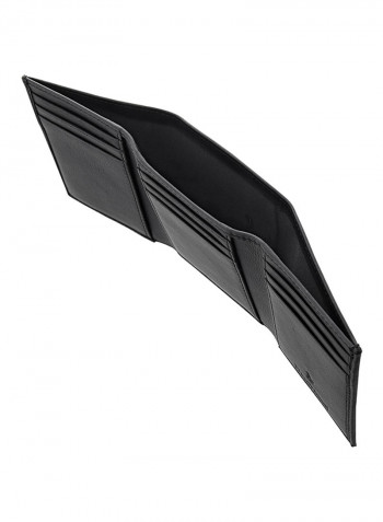 Tri-Fold Leather Wallet Black