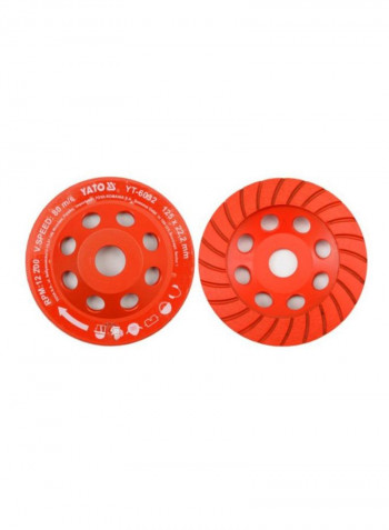 Diamond Grinding Wheel Cup Orange 125x22.2millimeter