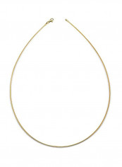 925 Sterling Silver Tailored Round Omega Wired Necklace
