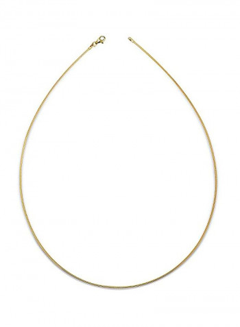 925 Sterling Silver Tailored Round Omega Wired Necklace