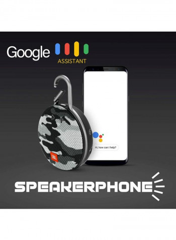 Clip 3 Portable Bluetooth Speaker 13.7x9.7x4.6cm Black/Grey/Off White