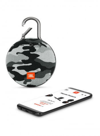 Clip 3 Portable Bluetooth Speaker 13.7x9.7x4.6cm Black/Grey/Off White