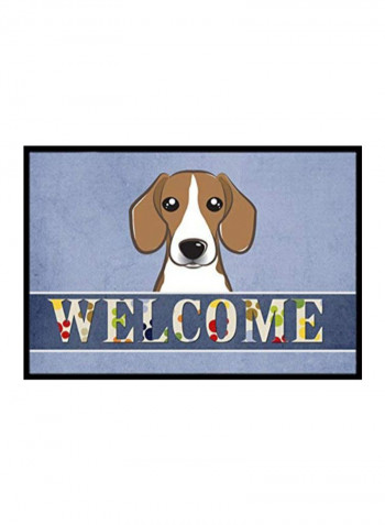 Beagle Welcome Indoor/Outdoor Mat Multicolour 16 x 16inch