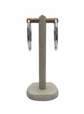 Brogan Towel Ring Silver/Brown 5.75x13.5x5.75inch