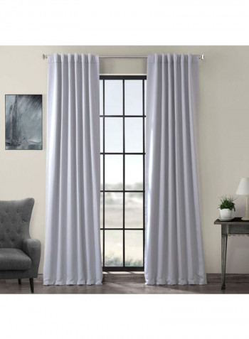 2-Piece Blackout Room Darkening Curtain White 50 x 84inch