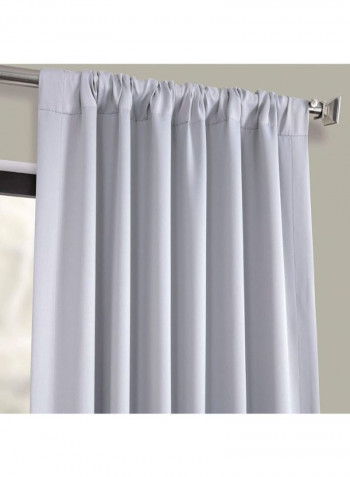 2-Piece Blackout Room Darkening Curtain White 50 x 84inch