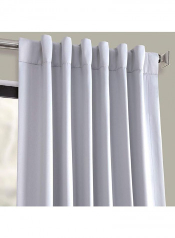 2-Piece Blackout Room Darkening Curtain White 50 x 84inch