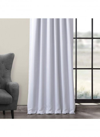 2-Piece Blackout Room Darkening Curtain White 50 x 84inch