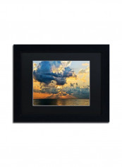 July Sunset Framed Wall Art Multicolour 11 x 14inch