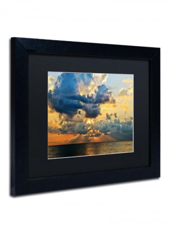 July Sunset Framed Wall Art Multicolour 11 x 14inch