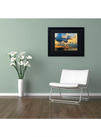 July Sunset Framed Wall Art Multicolour 11 x 14inch