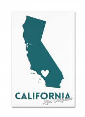 Map 35 Canvas Wall Art Green 16 x 24inch
